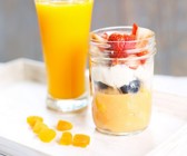 Vegane Kokoscreme mit Papaya
