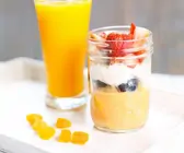 Vegane Kokoscreme mit Papaya
