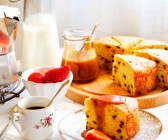 Kuchen mit Ricotta und Schokotröpfchen