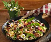 Nudelpfanne mit Rote Bete und Bärlauch