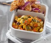 Spieße mit Hähnchen und Ratatouille
