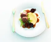 Hirschmedaillons mit Püree