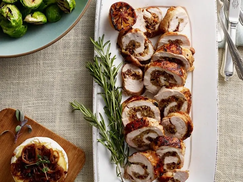 Putenröllchen mit Maronenfüllung