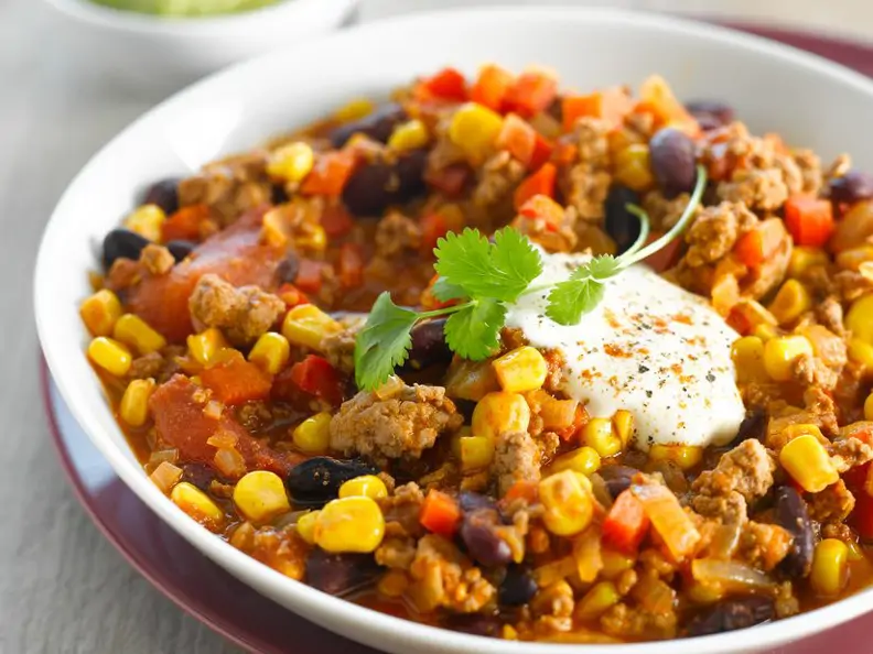 Chili mit Mais und Bohnen