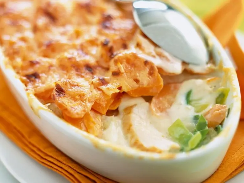Hähnchen-Möhren-Gratin
