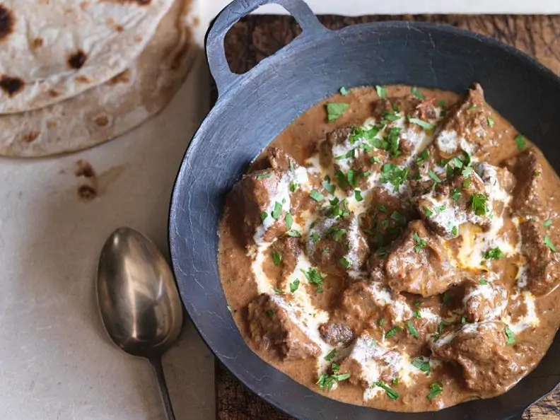 Cremiges Rindfleischcurry aus Indien