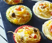 Pasta-Muffins mit Mozzarella