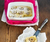 Gebackene Polenta mit Bananen