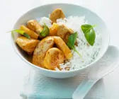 Gelbes Curry mit Hähnchenbrust und Basmati