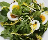 Kräutersalat mit Ei und Senfdressing