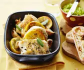 Geschmortes Hähnchen mit Zitrone