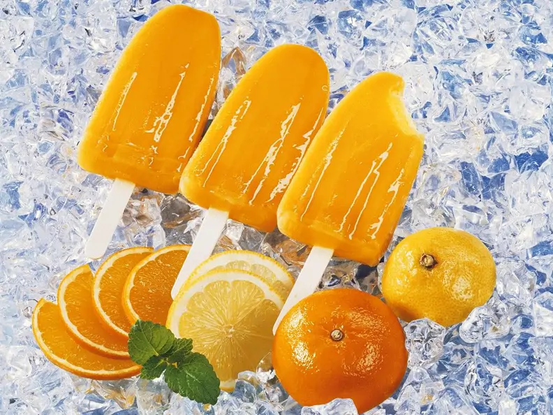 Stieleis Mandarine-Zitrone (vegetarisch)