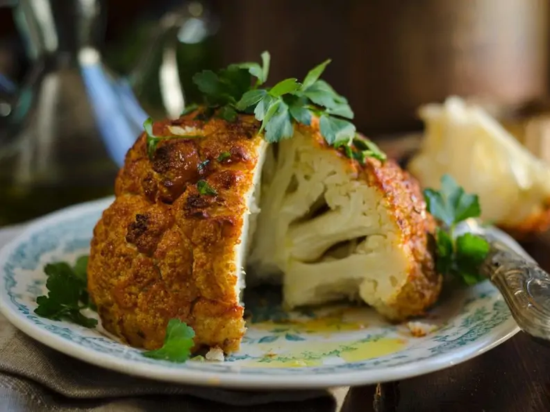 Blumenkohl in Öl gebacken