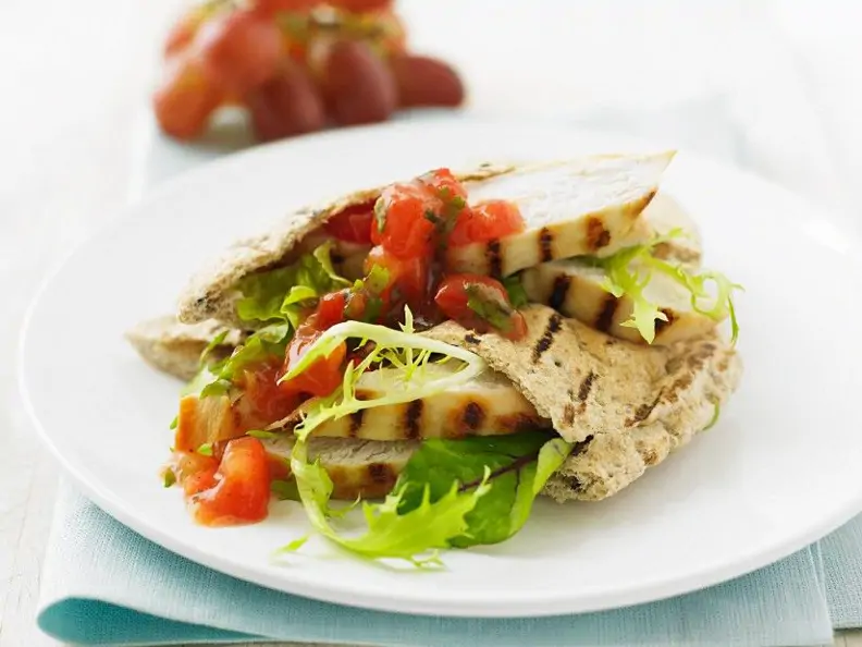 Pitatasche mit Hähnchen