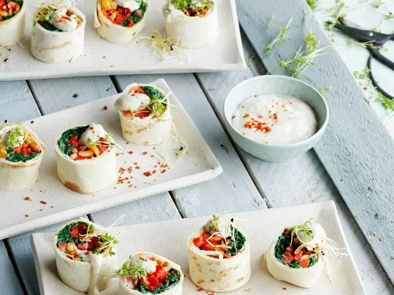 Vegane Wrap-Röllchen