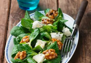 Herbstlicher Feldsalat mit Gorgonzola