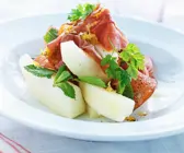 Melonensalat mit Schinken