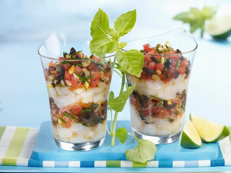 Jakobsmuschelfleisch mit Tomatentatar