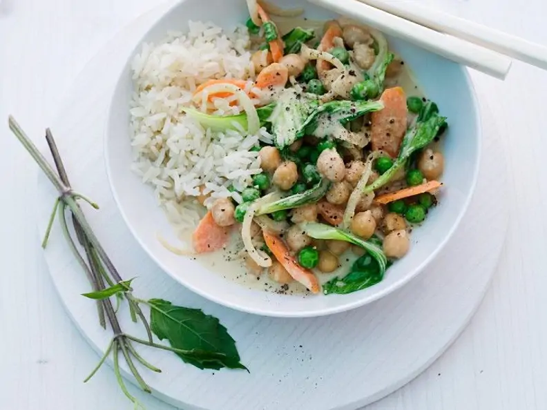 Kichererbsencurry mit Reis