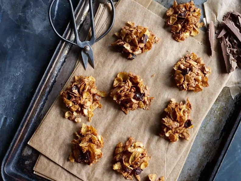 Cornflakes-Nuss-Crossies mit Schokolade
