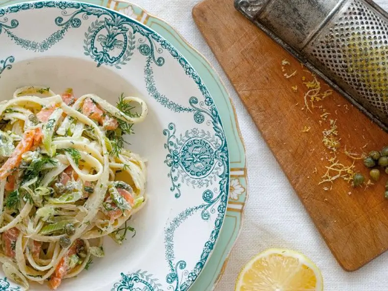 Lachs-Spargel-Pasta