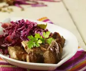 Seitan und Rotkraut