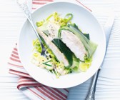 Kabeljaufilet in Lauchhülle