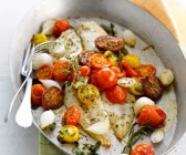 Rotzungenfilet mit Kirschtomaten