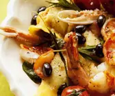 Ricotta-Ravioli mit Kaisergranat