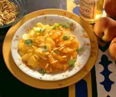 Orangen-Pfirsichsalat