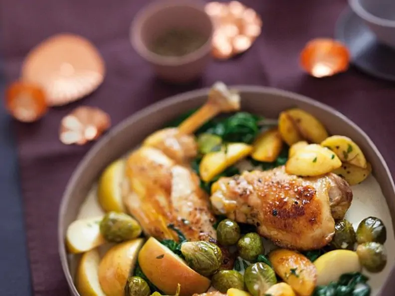 Schmorhähnchen mit Wintergemüse
