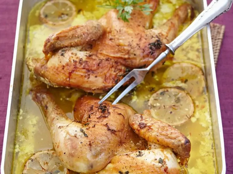Zitronen-Safran-Poularde