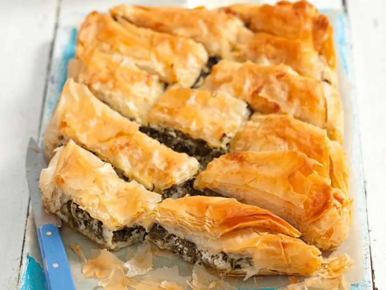 Spinat-Filoteig-Kuchen
