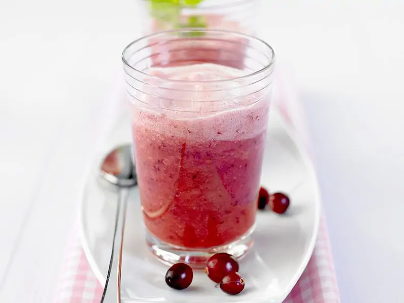 Traubensmoothie mit Cranberries