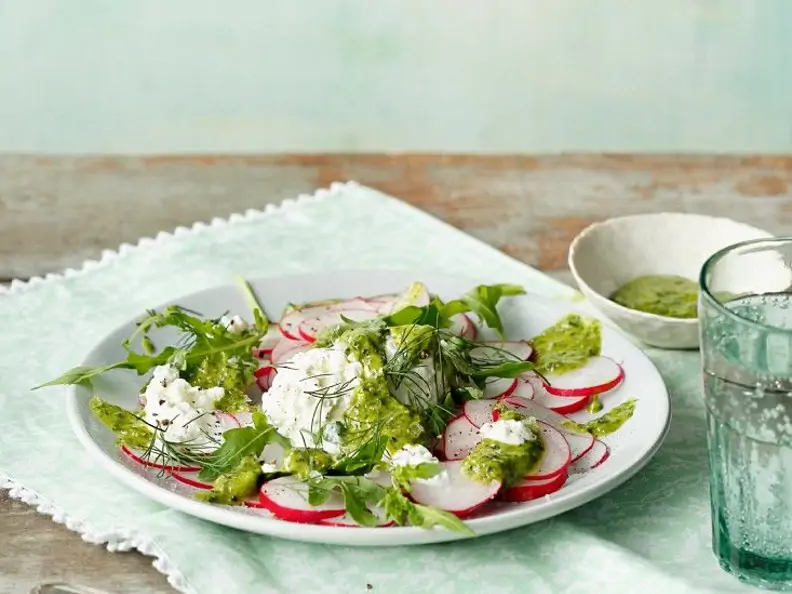 Radieschensalat mit Hüttenkäse