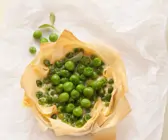 Filo-Törtchen mit Erbsen