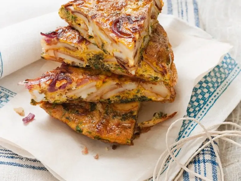 Spanische Tortilla mit Sardellen