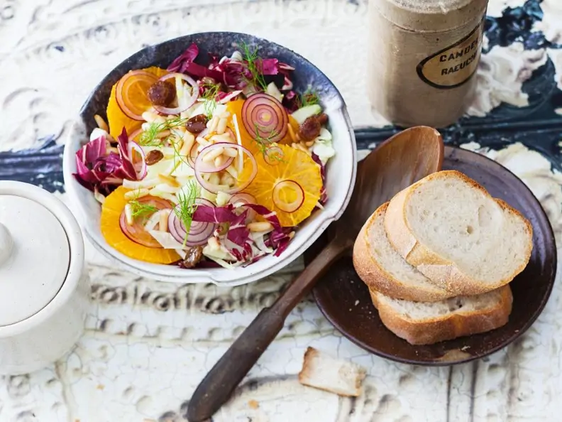 Fenchel-Radicchiosalat mit Orange