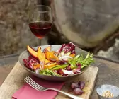 Kürbis-Radicchiosalat mit Weintrauben