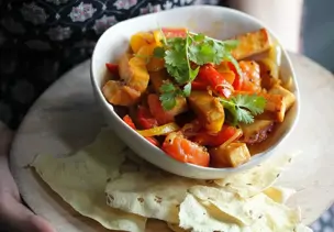 Scharfes Jalfrezi mit Tofu