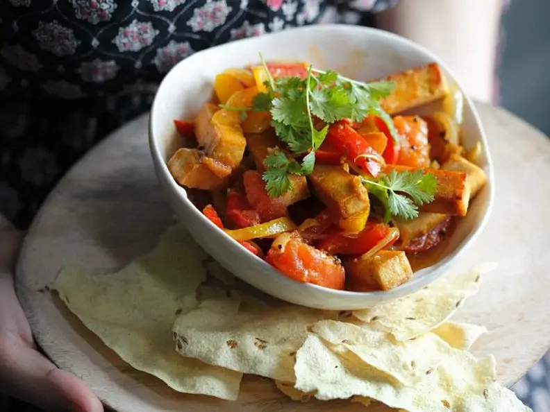 Scharfes Jalfrezi mit Tofu