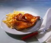 Hähnchen mit Pommes frites