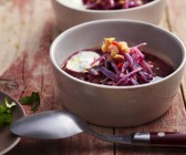 Rotkohl-Linsensuppe