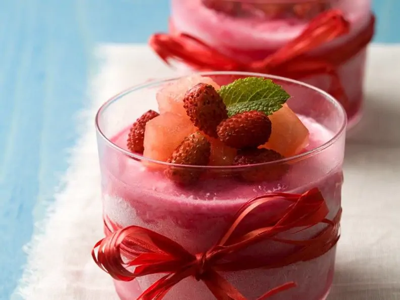 Mousse aus Erdbeeren