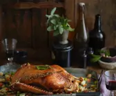 Gänsebraten mit Birnen-Semmelfüllung