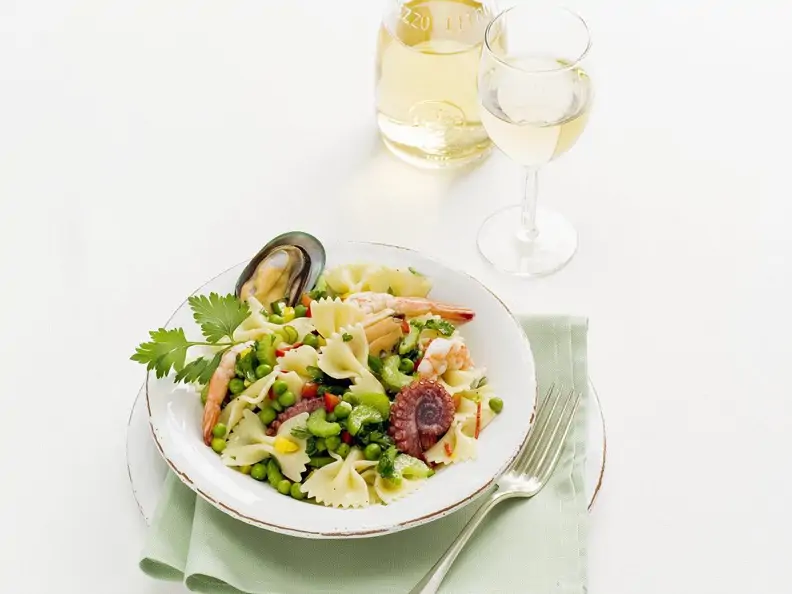 Meeresfrüchte-Pastasalat