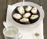 Räucheraal mit Ricotta-Meerrettich-Dip