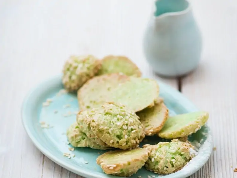 Sesamkekse mit Matcha