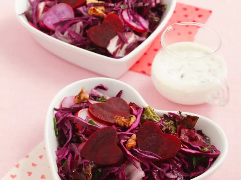 Rotkohl-Rote Bete-Salat