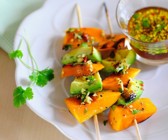 Süßkartoffel-Avocado-Spieße